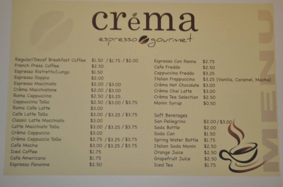 crema menu 0613