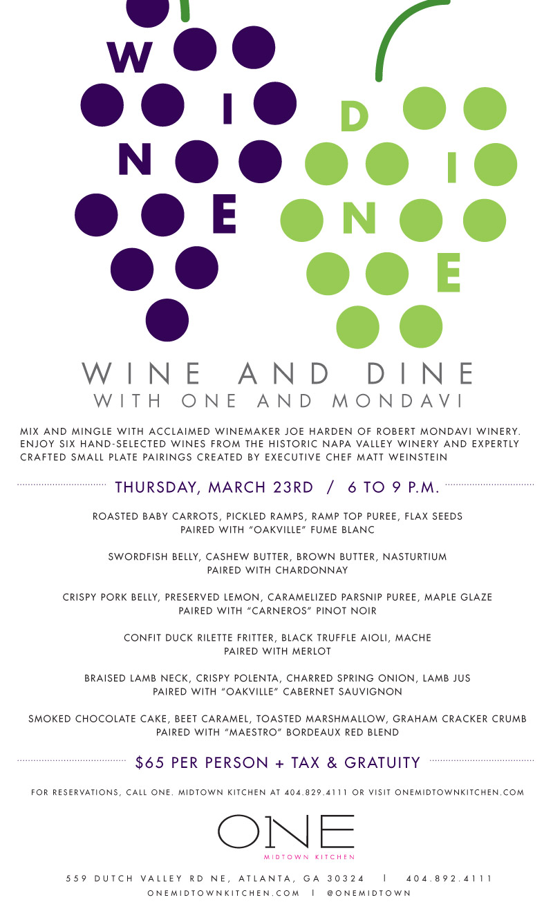 Wine And Dine With ONE Midtown Kitchen And Mondavi The Aha
