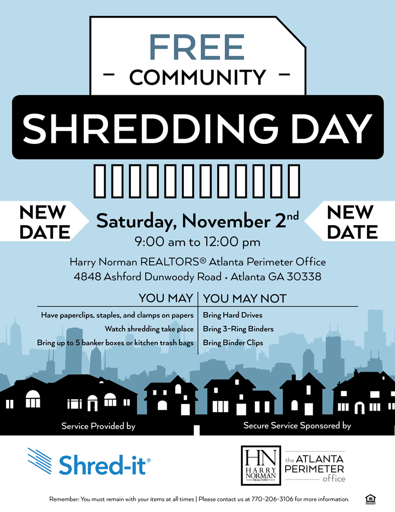 RESCHEDULED Free Community Shredding Event - The Aha! Connection