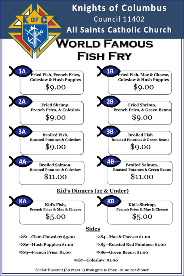 Fish Fry at All Saints - Cancelled due to Coronavirus