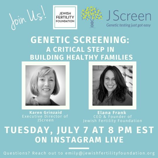 Instagram Live on Genetic Screening with JScreen
