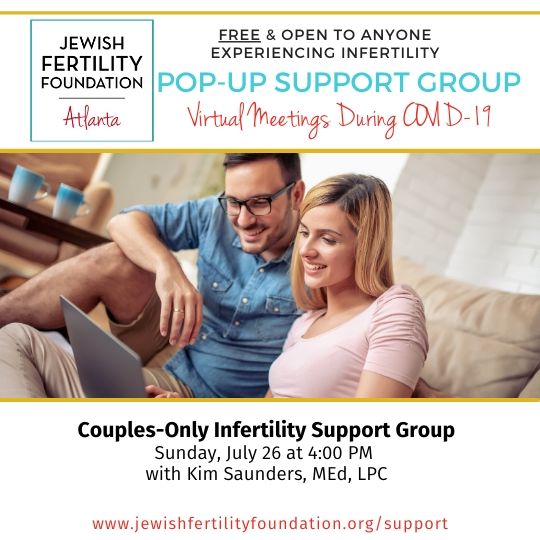 Jewish Fertility Foundation Virtual COUPLES Infertility Support Group