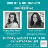 Instagram Live Discussion and Q&A on Egg Freezing