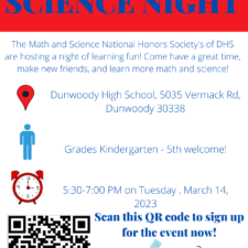Dunwoody High School Math and Science Night